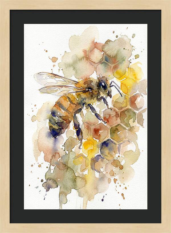 Honeybee Among Honeycomb