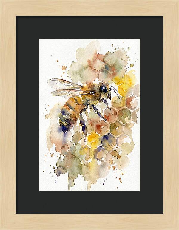 Honeybee Among Honeycomb