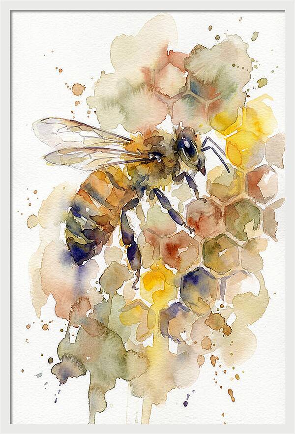 Honeybee Among Honeycomb