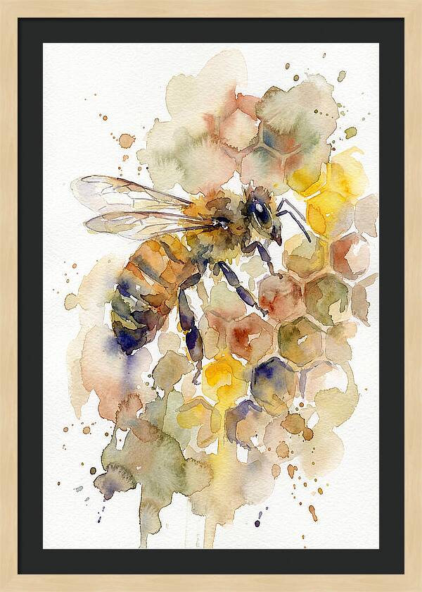 Honeybee Among Honeycomb