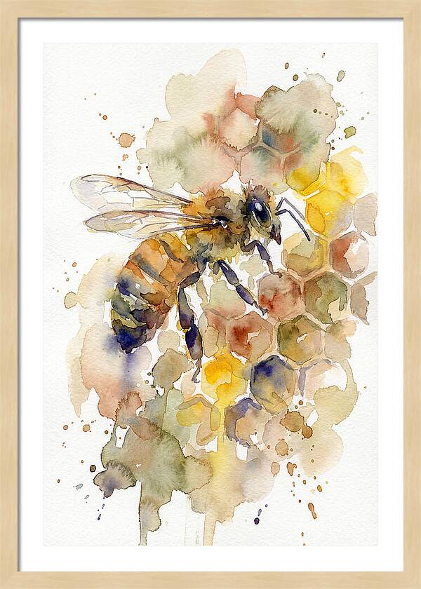 Honeybee Among Honeycomb