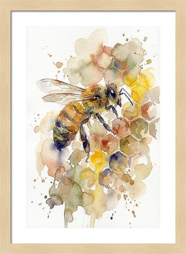 Honeybee Among Honeycomb
