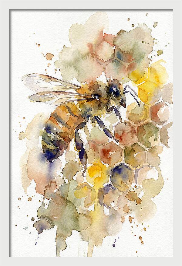 Honeybee Among Honeycomb