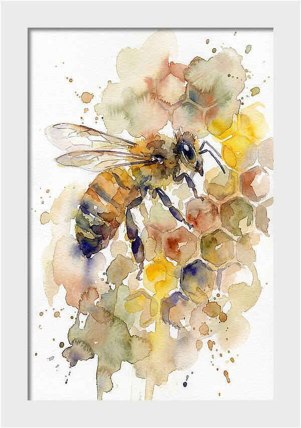 Honeybee Among Honeycomb