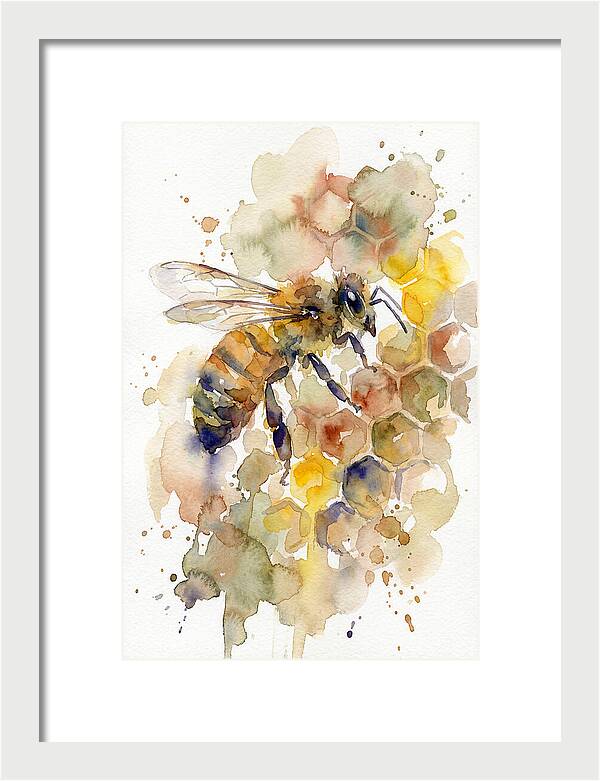 Honeybee Among Honeycomb
