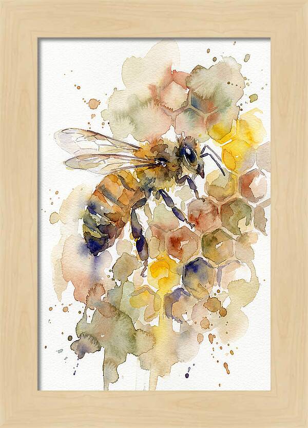 Honeybee Among Honeycomb