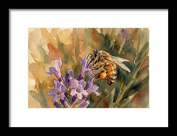Honeybee Among Lavender Blooms