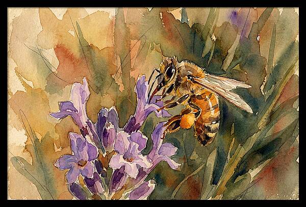 Honeybee Among Lavender Blooms