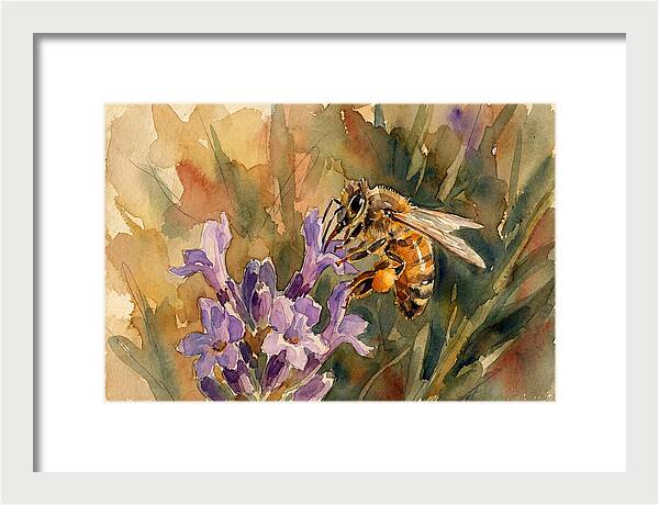 Honeybee Among Lavender Blooms