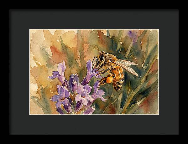 Honeybee Among Lavender Blooms