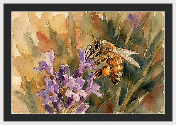 Honeybee Among Lavender Blooms