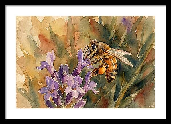 Honeybee Among Lavender Blooms