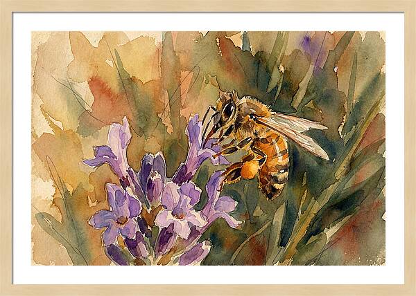 Honeybee Among Lavender Blooms