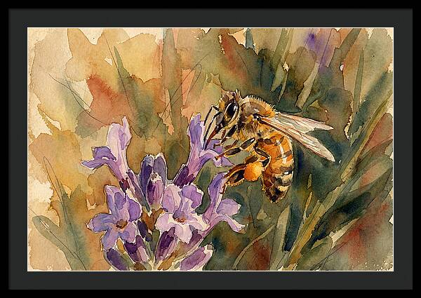 Honeybee Among Lavender Blooms