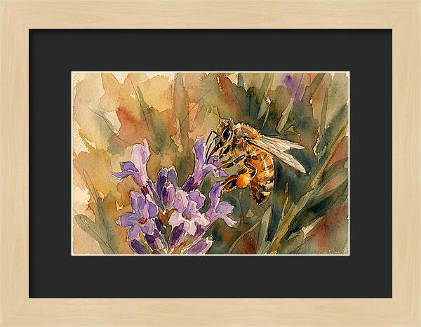Honeybee Among Lavender Blooms