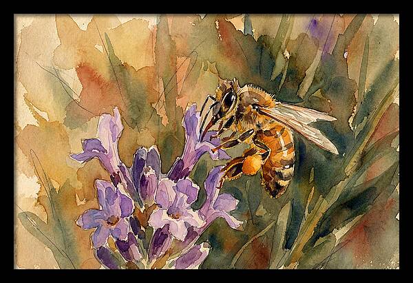 Honeybee Among Lavender Blooms