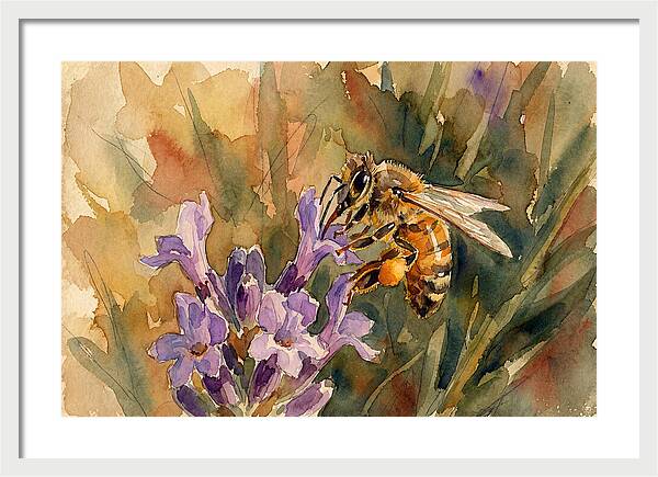 Honeybee Among Lavender Blooms