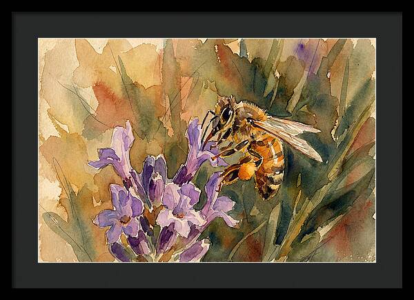 Honeybee Among Lavender Blooms