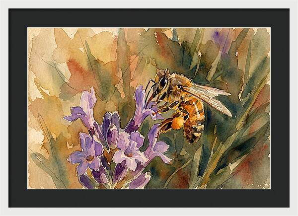 Honeybee Among Lavender Blooms