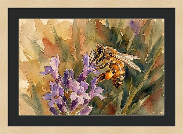 Honeybee Among Lavender Blooms