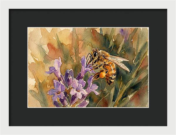 Honeybee Among Lavender Blooms