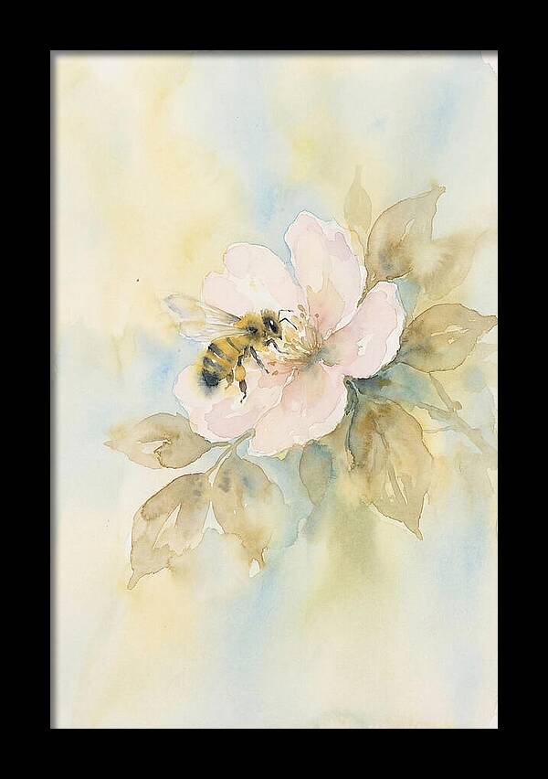 Honeybee Gathering Pollen From Bloom