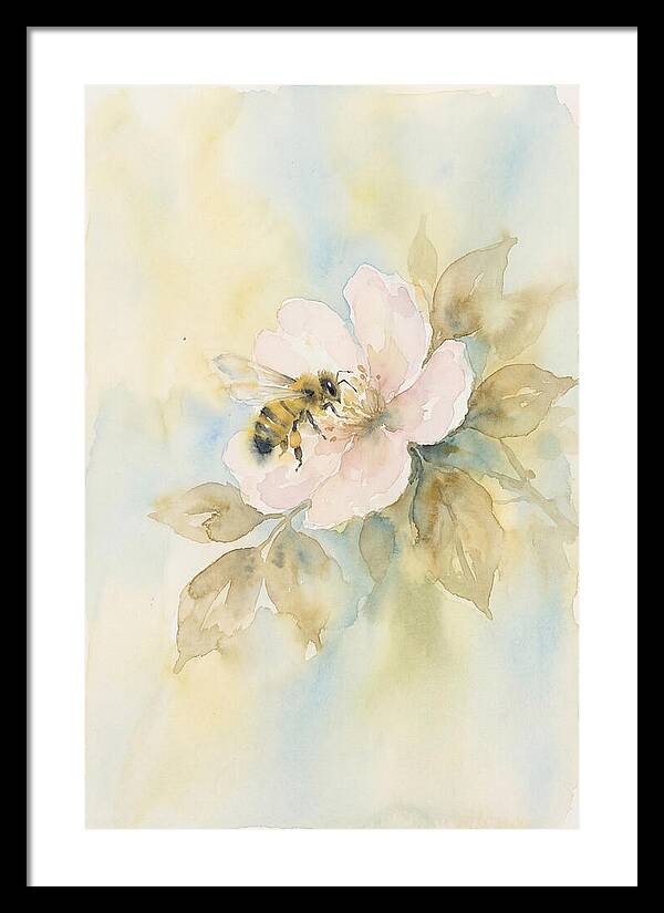 Honeybee Gathering Pollen From Bloom