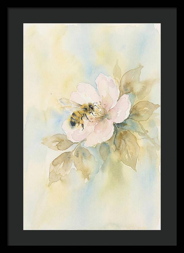 Honeybee Gathering Pollen From Bloom