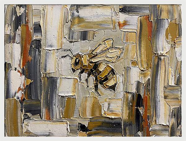 Honeybee In Abstract Harmony