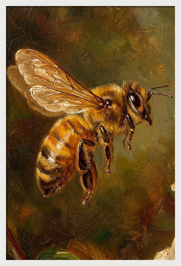 Honeybee In Flight