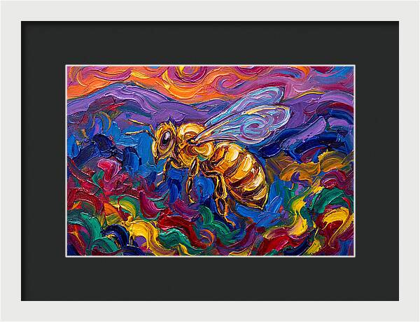 Honeybee In Vibrant Colors