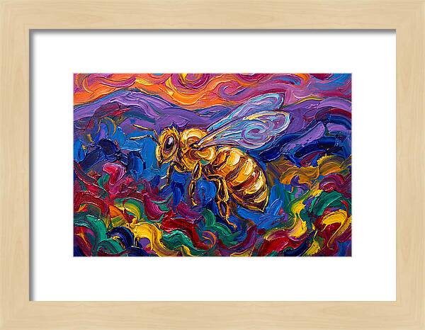 Honeybee In Vibrant Colors