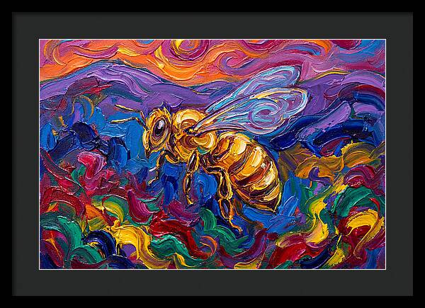 Honeybee In Vibrant Colors