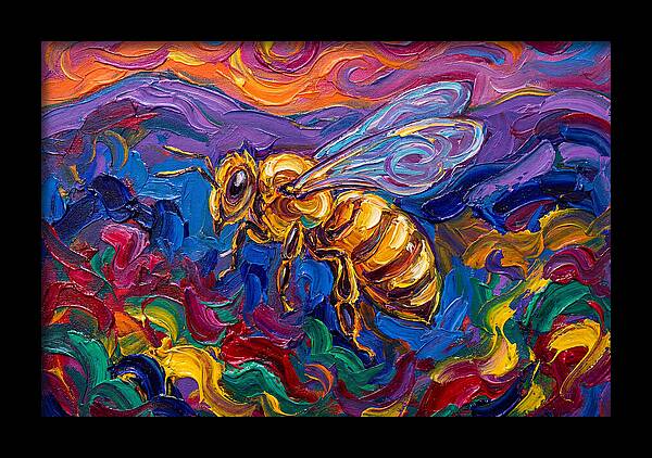 Honeybee In Vibrant Colors