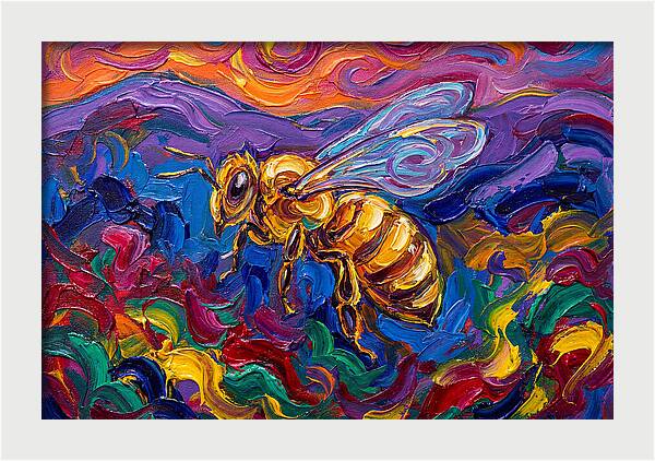 Honeybee In Vibrant Colors