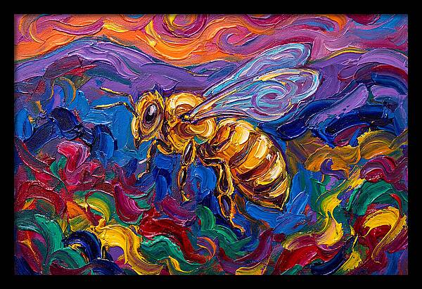 Honeybee In Vibrant Colors