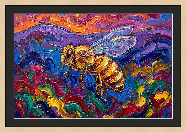 Honeybee In Vibrant Colors