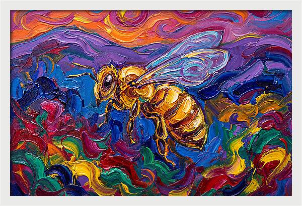 Honeybee In Vibrant Colors