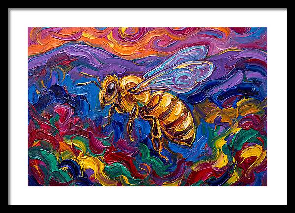 Honeybee In Vibrant Colors