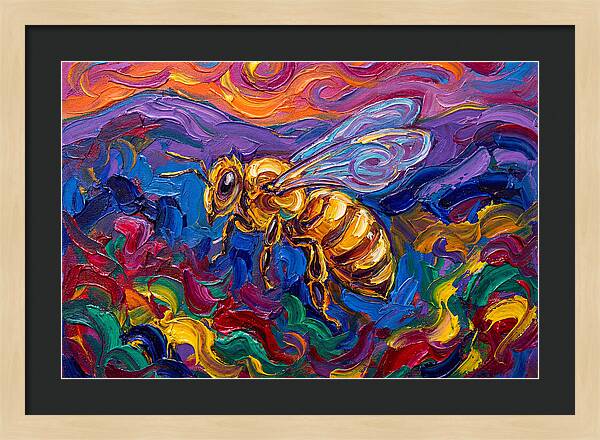 Honeybee In Vibrant Colors