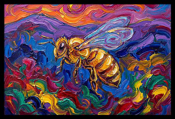 Honeybee In Vibrant Colors
