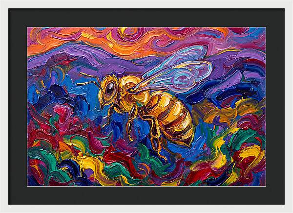 Honeybee In Vibrant Colors