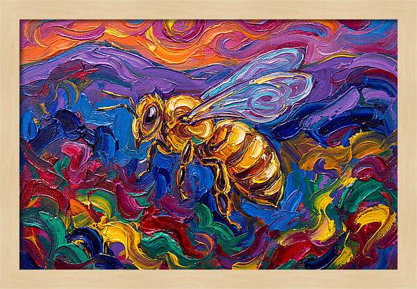 Honeybee In Vibrant Colors