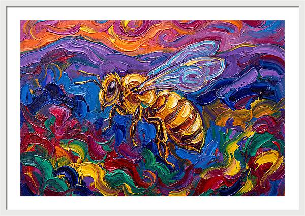 Honeybee In Vibrant Colors