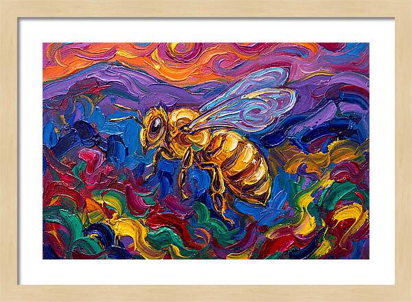 Honeybee In Vibrant Colors