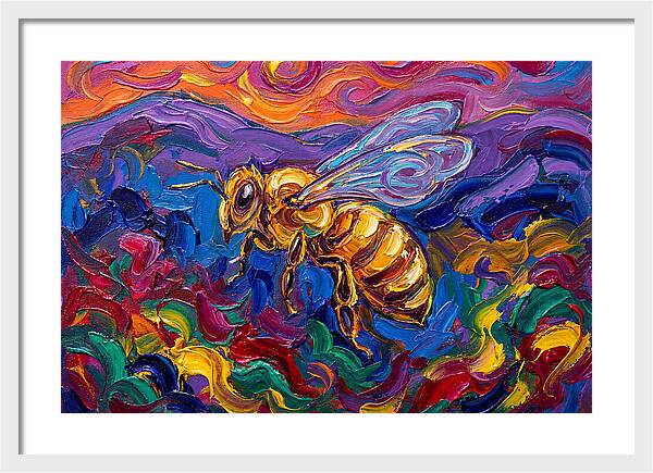 Honeybee In Vibrant Colors