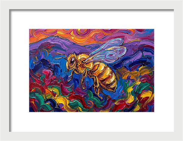 Honeybee In Vibrant Colors