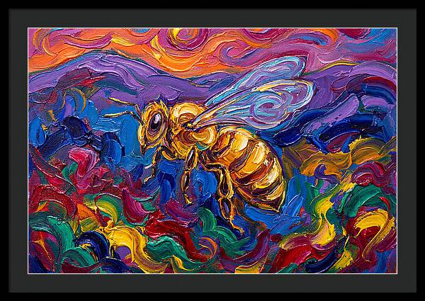 Honeybee In Vibrant Colors