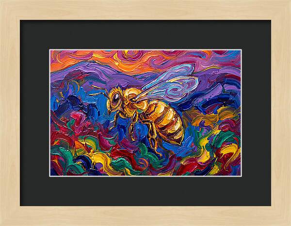 Honeybee In Vibrant Colors