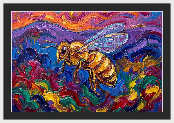 Honeybee In Vibrant Colors
